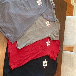 Trader Joe’s women’s size small employee T-shirts. Neutral natural colors.